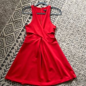 A-line dress with cut outs
